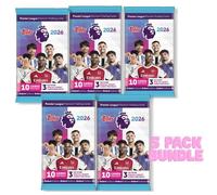Topps Premier League 2026 New 5 Packet Bundle Soccer Cards 25/26 with Hassentials Sticker