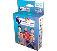 Topps Premier League Stickers 2026 - Mega Pack (Contains 18 Packets of Premier League Stickers (108 Stickers in Total).