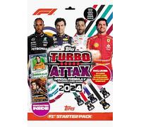 Topps Turbo Attax Formula 1 2024 - Starter Pack - contains 20 cards including a Verstappen Orange Dutch Lion LE and a Piastri Emerald LE card.