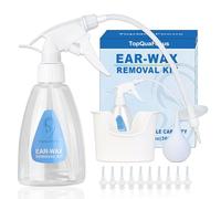 TopQuaFocus Ear Wax Removal Kit - Earwax Remover Flexible Cleaning Tips, Ear Flush and Irrigation System for Adults and Kids 300ml Spray Bottle