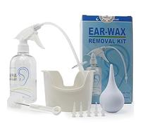 TopQuaFocus Earwax Removal Kit Ear Cleaner Ear Wax Remover Ear Cleaning Kit for Adults Kids Ear Irrigation Flushing System 500ml(Clear)