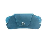 Toprank Leather Eyeglass Case - Handmade Slim Sunglasses Holder, Genuine and Universal Fit for Men and Women, Turquoise, One size