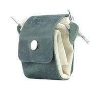 Toprank Leather Foraging Pouch - Collapsible Canvas and Leather Belt Bag for Hiking, Mushroom, Rock & Shell Collecting