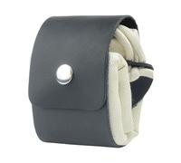 Toprank Leather Foraging Pouch - Collapsible Canvas and Leather Belt Bag for Hiking, Mushroom, Rock & Shell Collecting (Black/Off-White)