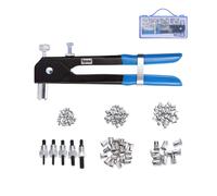 Toprema 126pcs Rivet Nut Tool Kit Set Blind Rivet Nut Hand Riveter Gun Wrench Threaded Insert Rivnut Nutsert M3/M4/M5/M6/M8