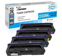 TOPRINT 4 Colors Compatible Toner Cartridges Print Cartridges SP C252 C262 C252HA C262HA High Capacity 6500 Pages for Black & 6000 Pages for CMY for Ricoh SP C252DN C252SF C262Dnw C262SFNW Printers