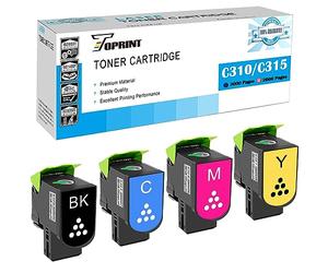 TOPRINT C310 C315 4 Colors Compatible Toner Cartridges Black 3000 Pages, C M Y 2000 Pages for Xerox Laser Printer C310 C310dni C310dnim C315 C315dni C315dnim 006R04356 006R04357 006R04358 006R04359