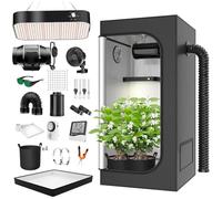 TOPRON Grow Tent Complete Set 200W LED Full Spectrum Grow Lamp Dimmable, 80x80x180cm(31x31x70in) Grow Tent Kit Complete Hydroponics