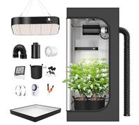 TOPRON Grow Tent Complete Set with 200W LED Full Spectrum Grow Lamp Dimmable, 90x90x180cm(35x35x70in) Grow Tent Kit Complete Hydroponics