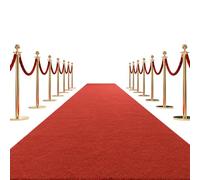 TOPROUD 450 GSM Extra Thick Red Carpet Runner, 60 * 450 CM Non-Slip Runway Rug Carpet Runner for Party, Events, Wedding Decorations (Red, 2x15 ft)