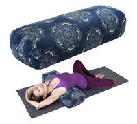 TOPROUD Yoga Bolster Pillow, Rectangular Yoga Pillow for Restorative Meditation, Bolster Meditation Cushion with Carry Handle, 70 * 27 * 15 CM