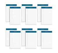 Tops 5 x 8 Legal Pads, 12 Pack, Docket Brand, Narrow Ruled, White Paper, 50 Sheets Per Writing Pad, Made in the USA (63360)