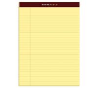 Tops Docket Gold Writing Pads, 8-1/2" x 11-3/4", Legal Rule, Canary Paper, 50 Sheets, 6 Pack (99707), Original Version