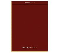 TOPS Docket Gold Writing Tablet with Privacy Cover, 8-1/2 x 11-3/4 Inches, Perforated, Canary, Legal/Wide Rule, 70 Sheets per Pad (99714)