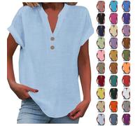 Tops for Women UK Plus Size Summer Loose Blouses Cap Sleeve V Neck T-Shirts Oversized Lightweight Tunic Top Ladies Casual Tee Shirt Plus Size My Orders UK 2024