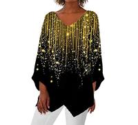 Tops for Women UK Plus Size Womens Button Up Shirt V Neck Short/Long Sleeve Casual Blouse Work Office Wear Tops Ladies Tops Size 18 UK at Next Tees (Yellow, XL)