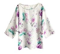 Tops for Women UK Plus Size Womens Off Shoulder Tops Tie Knot Short Sleeve Blouse Asymmetrical Neck Satin Shirts Longline Workout Tops for Women UK Basic (Purple, XXL)
