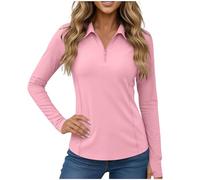 Tops for Women UK Summer UV Protection Jacket UPF50+ Sun Protection Coat Lightweight Breathable Slim Casual Anti-Radiation Skin Clothes for Women Outdoor Beach Travel Daily Wear Pink