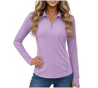 Tops for Women UK Summer UV Protection Jacket UPF50+ Sun Protection Coat Lightweight Breathable Slim Casual Anti-Radiation Skin Clothes for Women Outdoor Beach Travel Daily Wear Purple