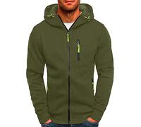 Tops Men Uk Gentlemen Jumpers Workout Gym Men's Autumn Winter Top Blouse Slim Casual Solid Soft Top Coat Long Sleeve Hooded Sweatshirt Top Jacket Mens Clothing Sale Clearance Uk