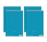 Tops Prism Steno Books, 6" x 9", Gregg Rule, Blue Paper, 80 Sheets, Perforated, 4 Pack (80284)