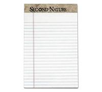 TOPS Second Nature Recycled Pads, Lgl/Margin Rule, 5 x 8, White, 50 Sheets, Dozen
