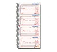 TOPS® Spiralbound Message Book BOOK,PHONE REC,NCR,400ST 80003 (Pack of20)