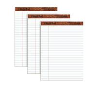 Tops The Legal Pad Legal Pad, 8-1/2 x 11-3/4 Inches, Perforated, White, Legal/Wide Rule, 50 Sheets per Pad, 3 Pads per Pack (75337)