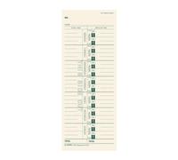 TOPS Time Cards, Weekly, 1-Sided, 3-1/2" x 9", Manila, Green Print, 500-Count (1259)