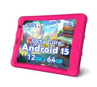Topsand 8 Inch Android 15 Tablet with Sim Card Slot Uncloked, Cellular Tablet Phone with 4G LTE, Octa Core,12GB RAM 64GB ROM 2TB TF Expandable, 5G WiFi, 8MP Camera, 5100mAh, Tableta with Case(Pink)