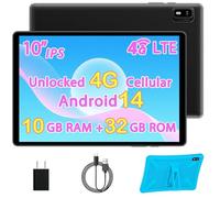Topsand Android 14 Tablet 10 Inch Tablet with SIM Card Slot Unlocked 10GB RAM 32GB ROM 1TB Expandable 8MP Camera 2.4G/5G WiFi BT5.0 GPS Cell Tablet