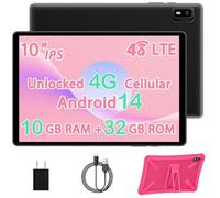 Topsand Android 14 Tablet 10 Inch Tablet with SIM Card Slot Unlocked 10GB RAM 32GB ROM 1TB Expandable 8MP Camera 2.4G/5G WiFi BT5.0 GPS Cell Tablet