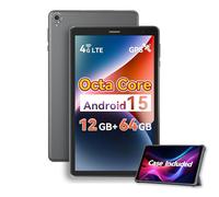 Topsand Android 15 Tablet 8 Inch Sim Card Slot, Unobstructed Cell Tablet with 4G LTE Octa Core 12GB RAM 64GB ROM 2TB TF Extendable with Case