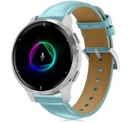 TOPsic Leather Strap for Garmin Venu 2 Plus, 20mm Band Leather Bracelet for Venu Sq 2 Music/Venu/Sq Music/Venu 2 Plus 43mm/Forerunner 245/645 Music/Forerunner 55/158/Galaxy Watch 6/Galaxy Watch 5/4