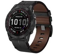TOPsic Strap for Garmin Fenix 7, 22mm Genuine Leather Band QuickFit Replacement Strap for Garmin Fenix 7/FEnix 6/FEnix 6 Pro/FENix 5/FENix 5 Plus/Forerunner 935/945/Instinct 2/Approach S62/Quatix 6/5