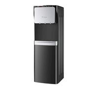 Topside Loading Floor Standing Water Dispenser With Cooling Storage Cabinet,Hot,Cold,Warm 3 Temperature Modes,Refrigeration compressor For Home Offices,Schools,Work Areas,15°C-98°C(Black silver)