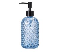 Topsky Glass Soap Dispenser with Black Plastic Pump, 400ml Liquid Hand Soap Dispenser, Rustproof Pump for Kitchen & Bathroom, Great for Lotions, Essential Oil, Liquid Soaps (Sky Blue)