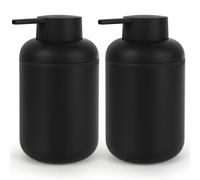 Topsky Plastic Soap Dispenser 330ml Black 2 Pack
