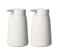 Topsky Plastic Soap Dispenser with Rustproof Pump 320ml 2 Pack Cream White