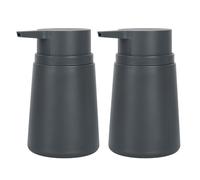 Topsky Soap Dispenser with Plastic Pump, 320ml Liquid Hand Soap Dispenser, Rustproof Pump for Kitchen & Bathroom, Great for Lotions, Essential Oil, Liquid Soaps, 2 Pack (Grey)