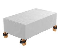 TopSoul Garden Table Cover 600D Oxford Polyester Outdoor Patio Table Cover Rectangular Waterproof UV Resistant Silver