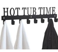 Topspeeder Black Hot Towel Rack 8 Hooks