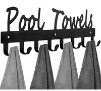 Topspeeder Pool Towel Hooks for Bathroom, 8 Hook
