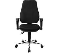 TOPSTAR Operator Chair Permanent Contact Fabric Fixed Armrest Black 110 kg Power Star Profi