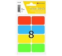 TopStick 1348 Multi-Purpose Labels, 8 Labels Per Sheet, 26 x 40 mm, 40 Labels, Self Adhesive, Stickers for Hand Labelling, Coloured
