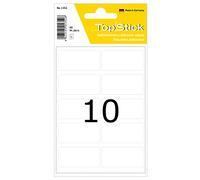 TopStick 1352 Multi-Purpose Labels, 10 Labels Per Sheet, 19 x 40 mm, 50 Labels, Self Adhesive, Stickers for Hand Labelling, White