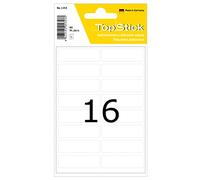 TopStick 1353 Multi-Purpose Labels, 16 Labels Per Sheet, 13 x 40 mm, 800 Labels, Self Adhesive, Small Stickers for Hand Labelling, White