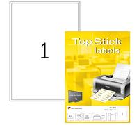 TopStick 8772 Parcel Shipping Paper Labels, 1 Labels Per A4 Sheet, 199.6 x 289.1 mm, 1000 Labels, Self Adhesive, Stickers for Laser and Inkjet Printers, White