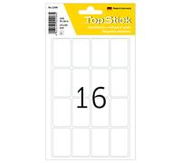 TopStick Multi Purpose Labels, 16 Labels per Sheet, 150 Sheets, 25 x 40 mm, 2400 Labels, Self Adhesive Small Labels Stickers, Blank Sticky Labels for Office Kitchen Home, White