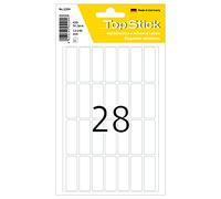 TopStick Multi Purpose Labels, 28 Labels per Sheet, 15 Sheets, 13 x 40 mm, 420 Labels, Self Adhesive Small Labels Stickers, Blank Sticky Labels for Office Kitchen Home, White